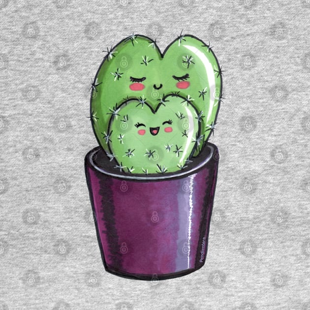 Cute cactus  mom by Pendientera